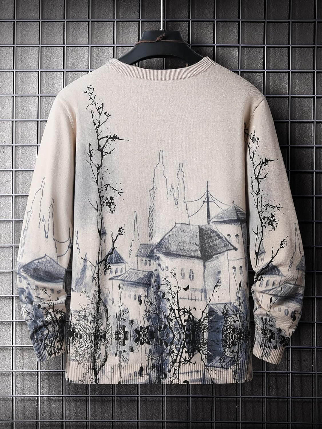 Men’s Ink Art Long-Sleeve Sweater - Free Shipping + 50% OFF!!