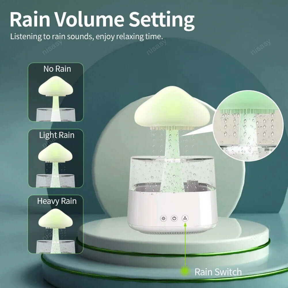 Mushroom Diffuser with Rain - Custom Max Line Rain Cloud Humidifier - Coolpho