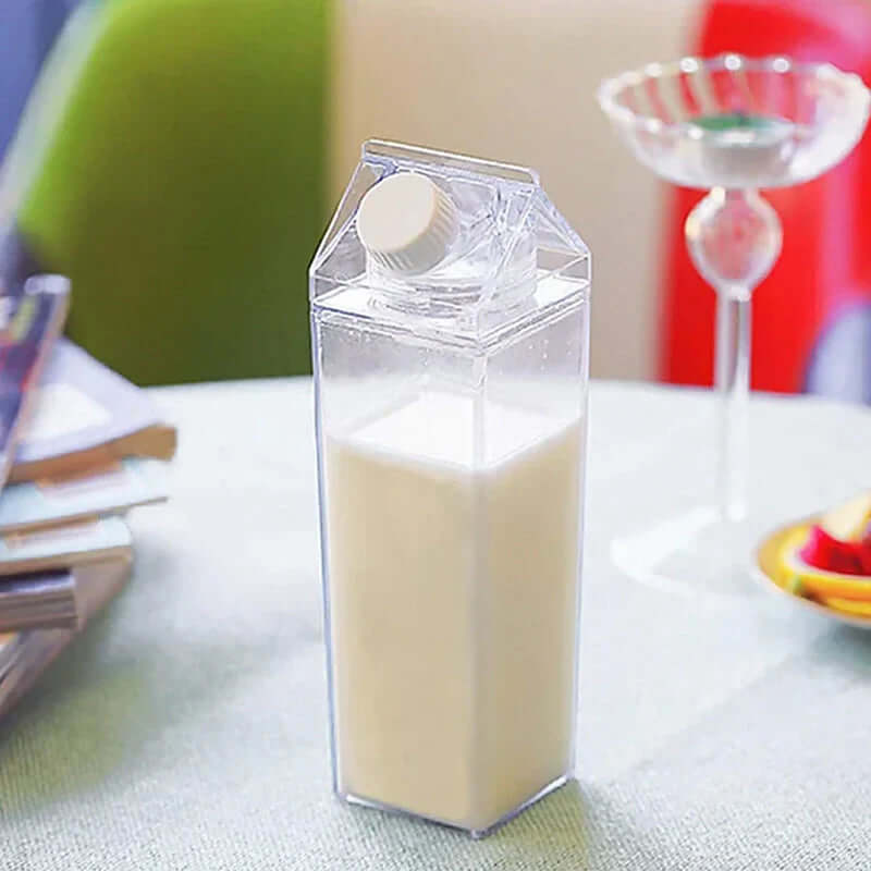 ClearSip™ | Transparent Milk Carton Bottle - Coolpho