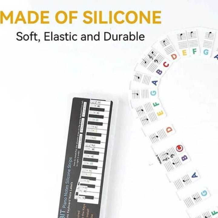 PianoPro Reusable Silicone Piano Keyboard Note Labels