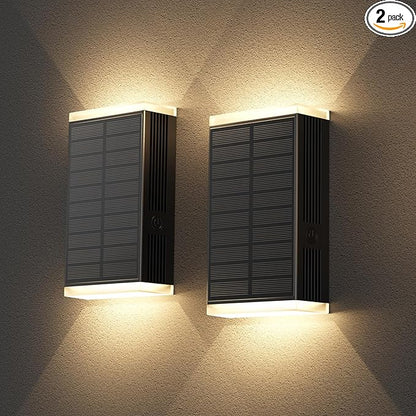 Laurent™ Solar Outdoor Wall Lamp – Adjustable Color Temperature, 2 Pack