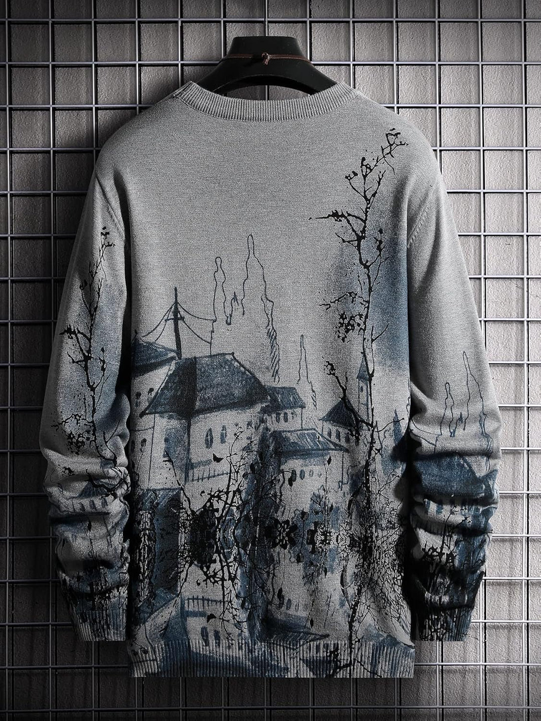 Men’s Ink Art Long-Sleeve Sweater - Free Shipping + 50% OFF!!