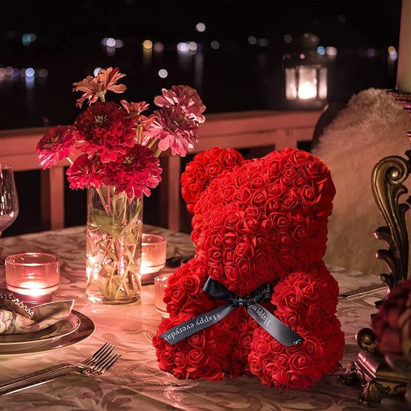 LoveLasts Eternal Love Rose Teddy Bear