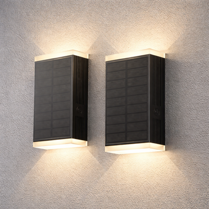 Laurent™ Solar Outdoor Wall Lamp – Adjustable Color Temperature, 2 Pack