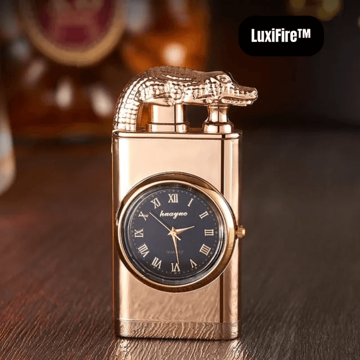 LuxiFire Crocodile Lighter with Watch