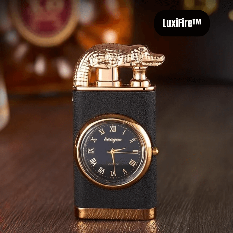 LuxiFire Crocodile Lighter with Watch