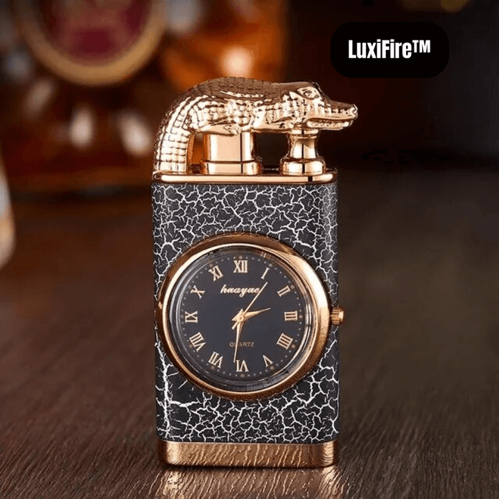 LuxiFire Crocodile Lighter with Watch