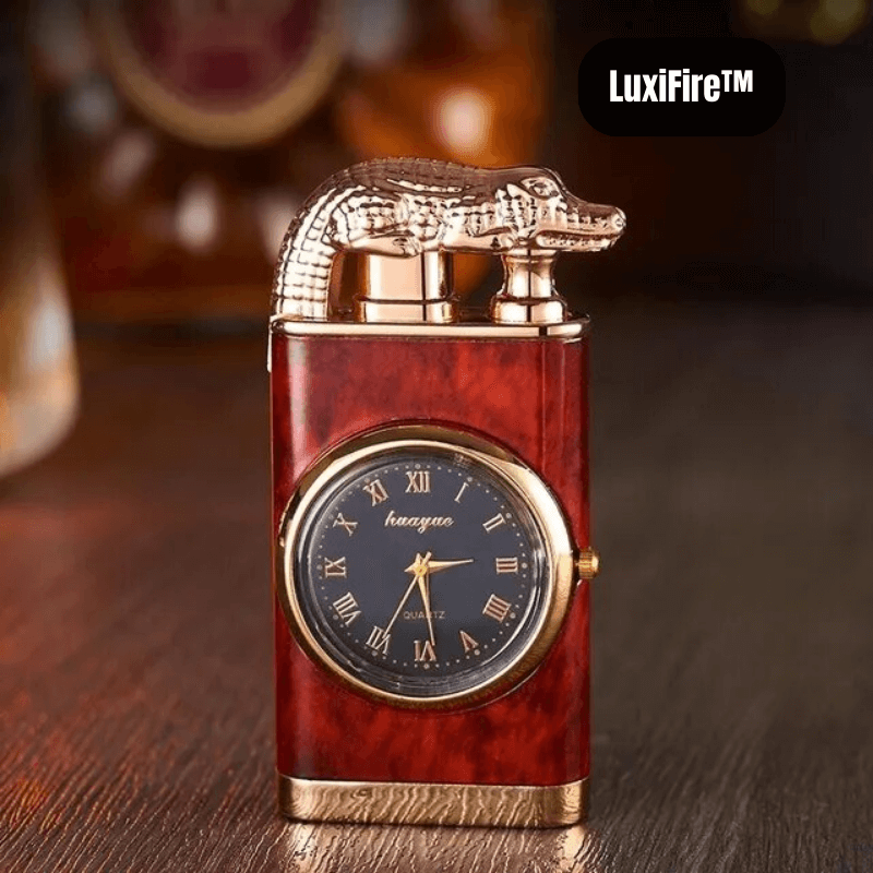 LuxiFire Crocodile Lighter with Watch