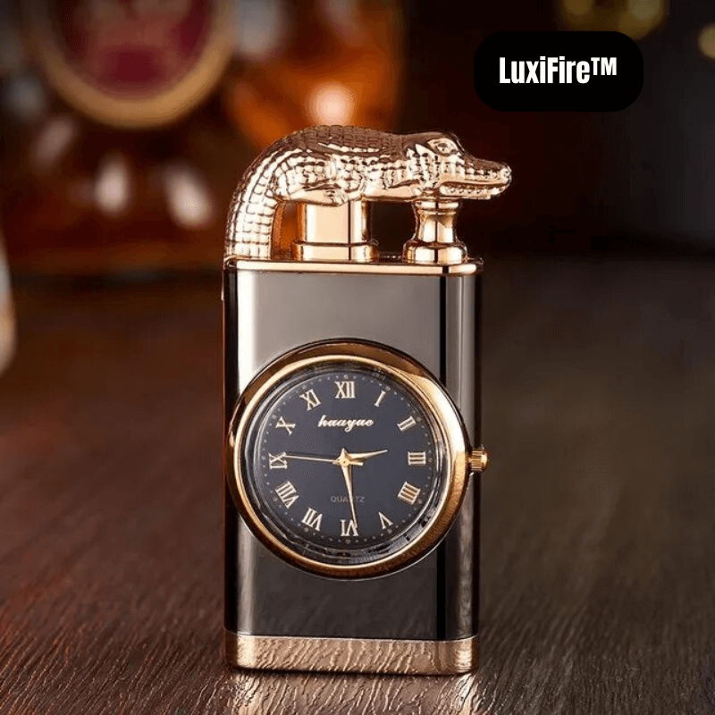 LuxiFire Crocodile Lighter with Watch