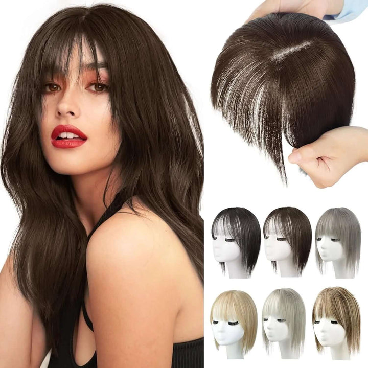 CutyHair Natural Hair Toppers With Bangs