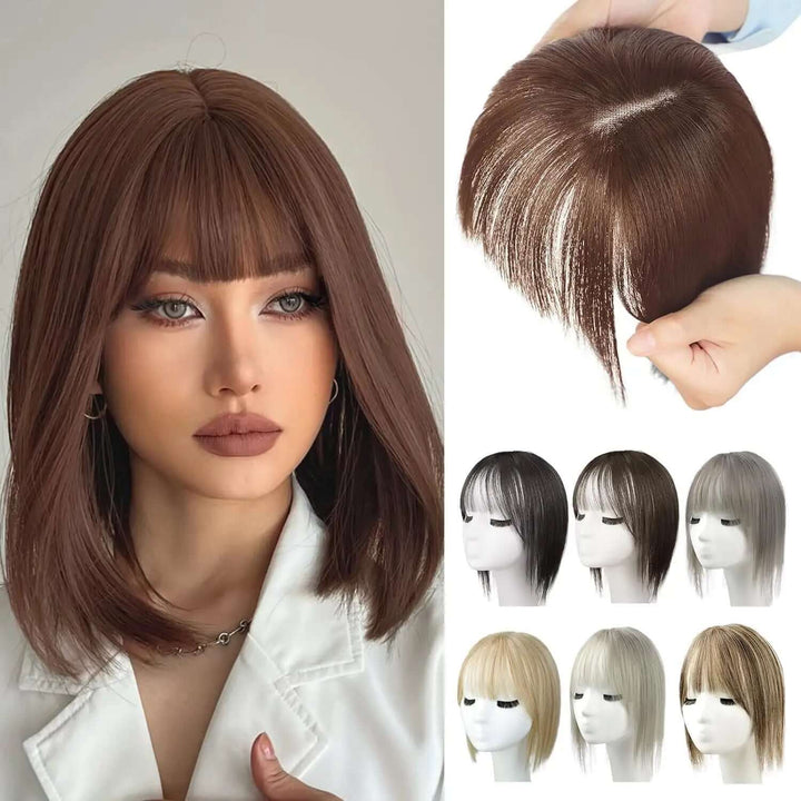 CutyHair Natural Hair Toppers With Bangs