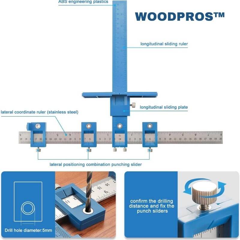 WoodPros™ Punch Locator Drill Guide