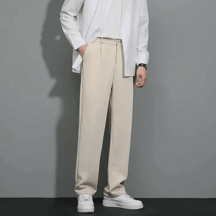 SUCCESS ICE SILK STRAIGHT LEG PANTS