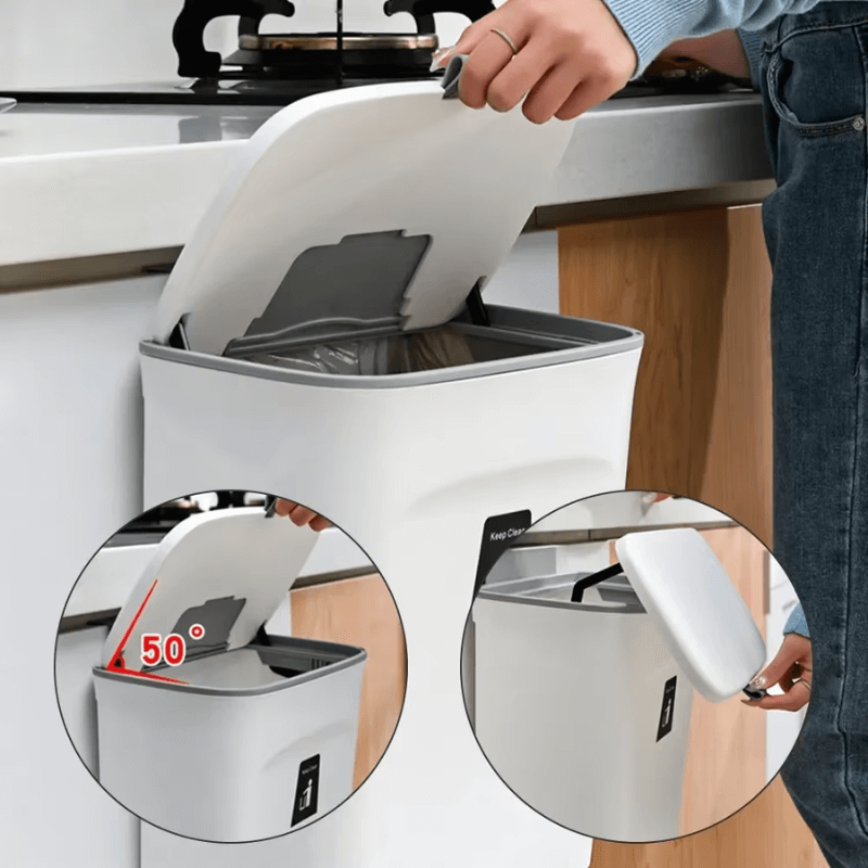 TidyPlace Folding Trash Can with Lid