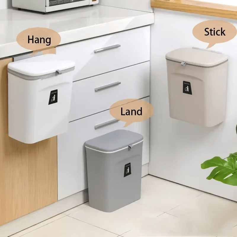 TidyPlace Folding Trash Can with Lid