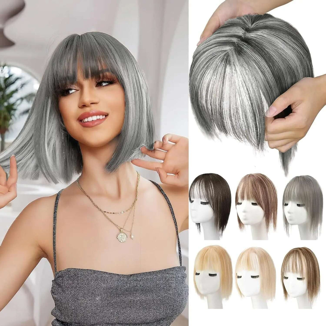 CutyHair Natural Hair Toppers With Bangs