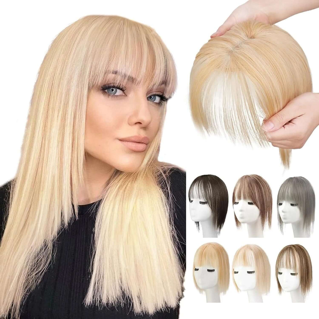 CutyHair Natural Hair Toppers With Bangs