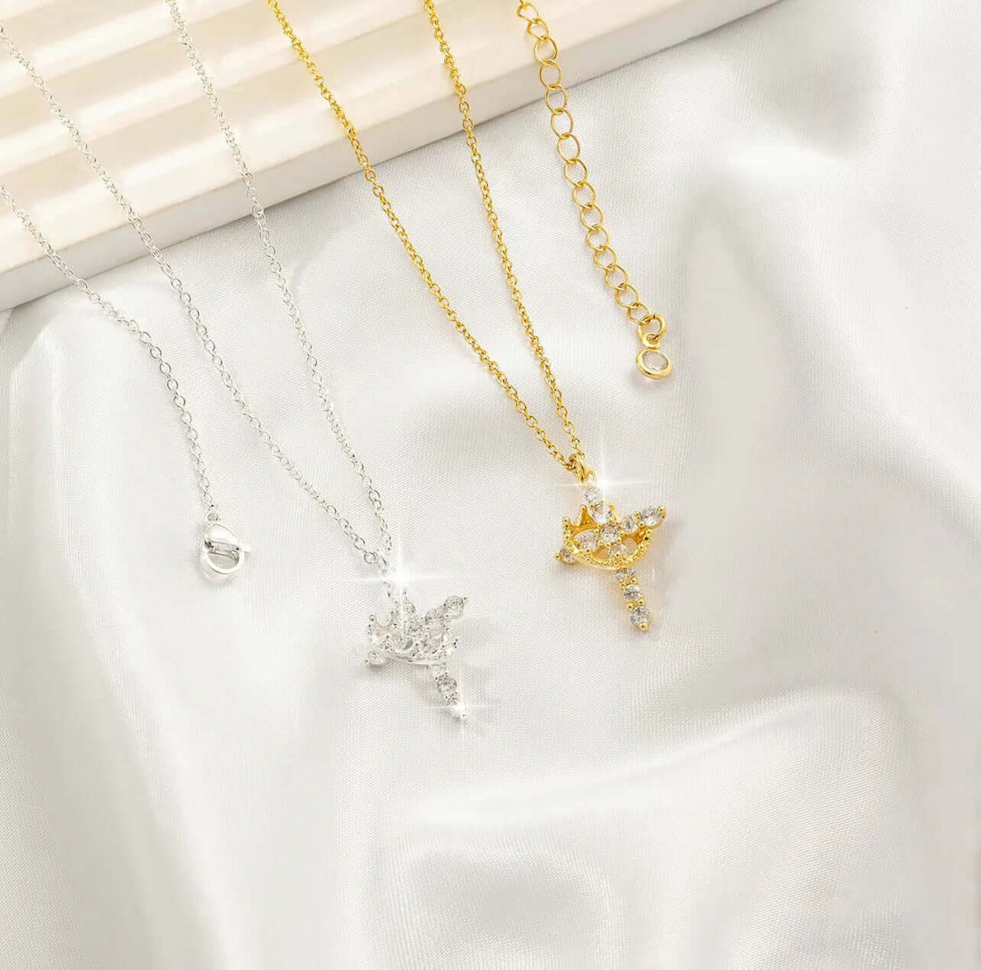 ChrisFaith™ Crown-Cross Necklace