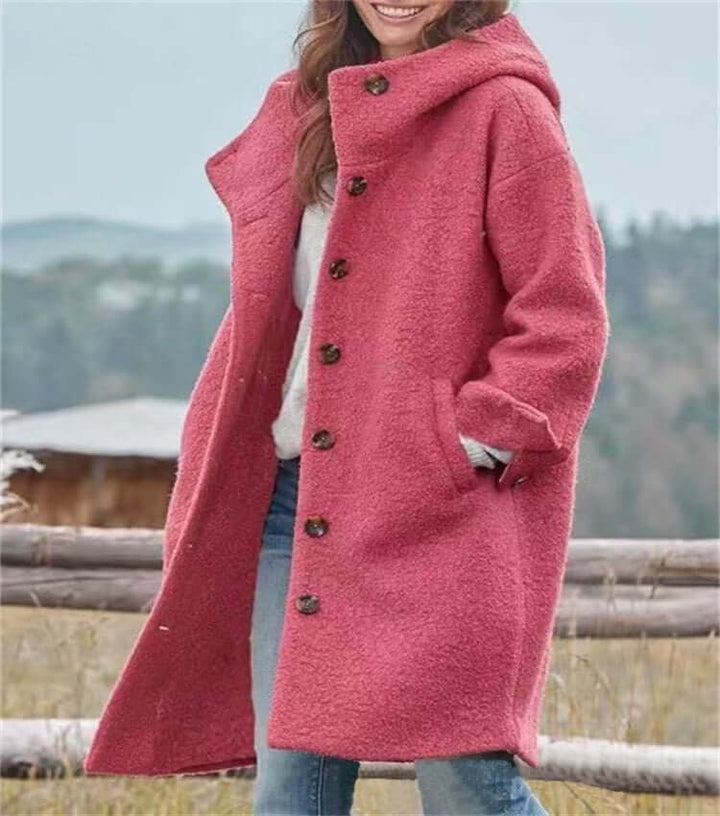 Maysalon Casual Single-Breasted Jacket with Hood