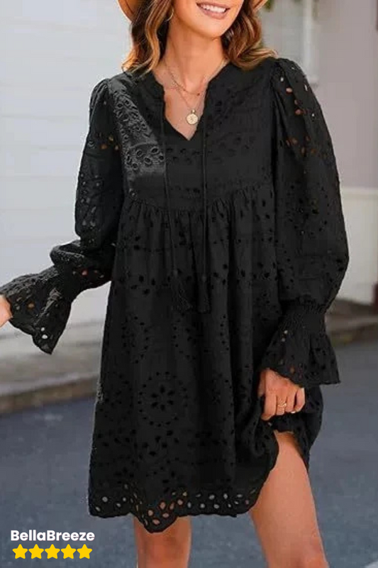 BellaBreeze™ Hollow-Out Midi Dress