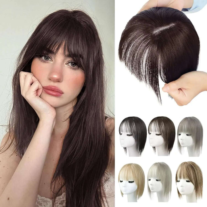 CutyHair Natural Hair Toppers With Bangs