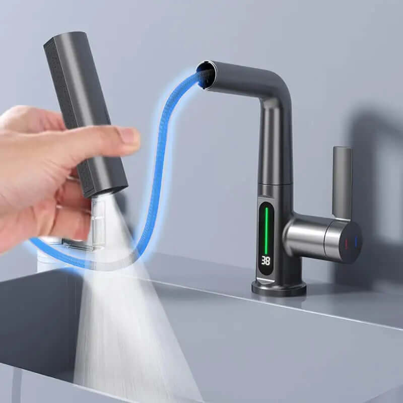 FauWat™ 3-in-1 Extendable Smart Waterfall Basin Faucet - Coolpho