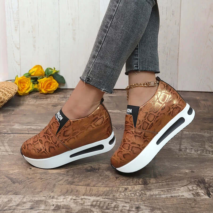 Free Shipping! I Leopard Print Slip-On Chunky Loafers