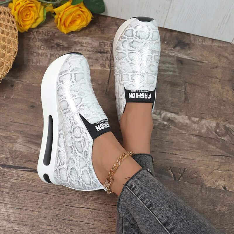 Free Shipping! I Leopard Print Slip-On Chunky Loafers