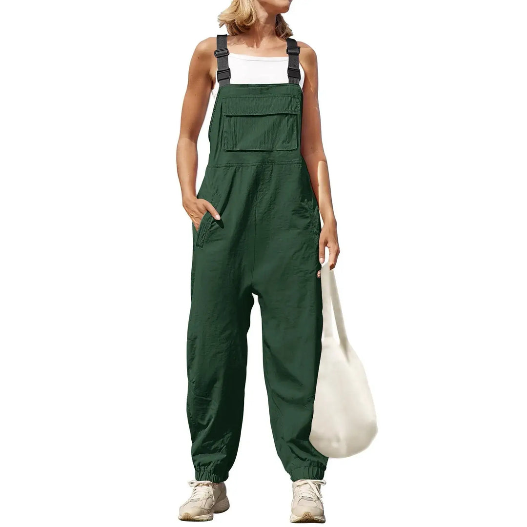 Womens Fleece Warm Overalls Adjustable Jumpsuits