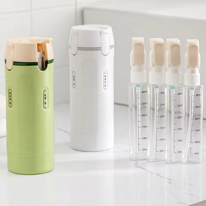 FlowGo™ 4-in-1 Travel Dispenser Bottle – Leakproof Toiletry Organizer