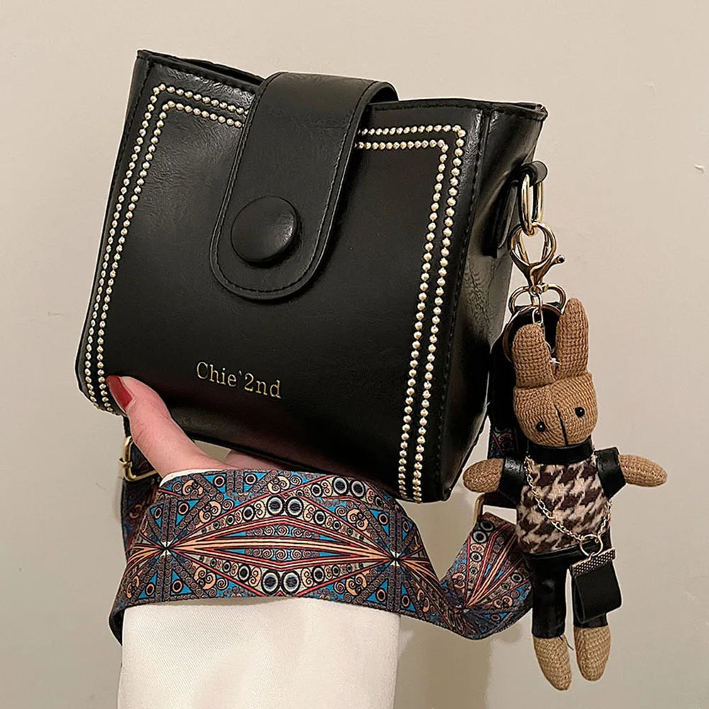 CharmTote™ Vintage Bucket Shoulder Bag