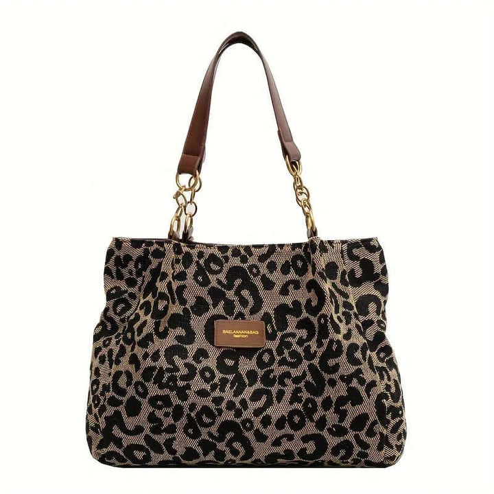 LeoBag Leopard Print Canvas Tote Bag