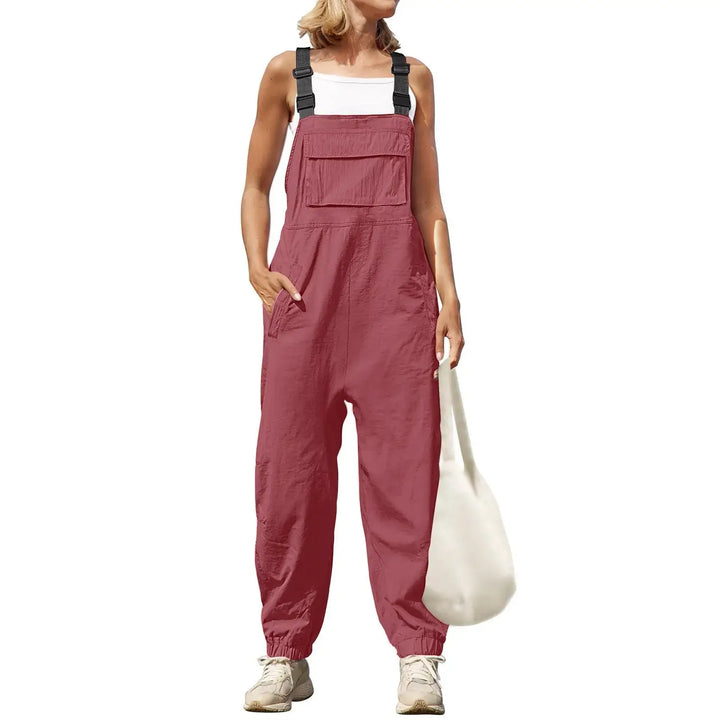 Womens Fleece Warm Overalls Adjustable Jumpsuits