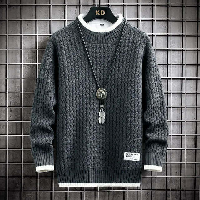 Men’s Fashion Stripe Knit Sweater