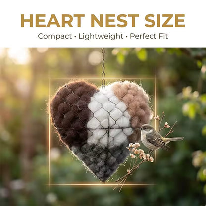 Nestor Heart™ Handmade Fiber Bird Nesting Ornament