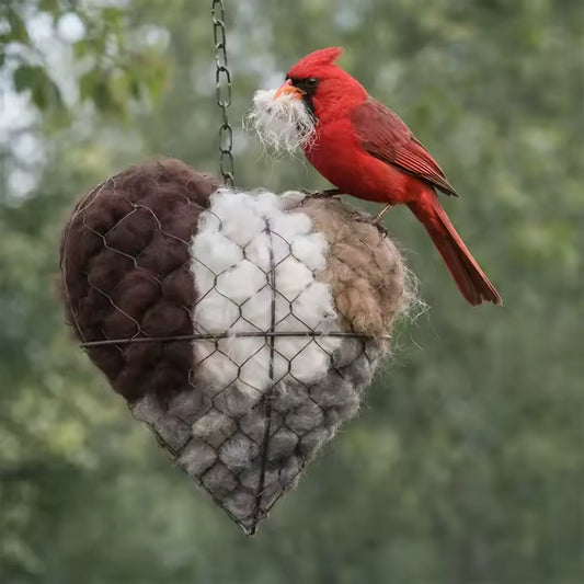 Nestor Heart™ Handmade Fiber Bird Nesting Ornament
