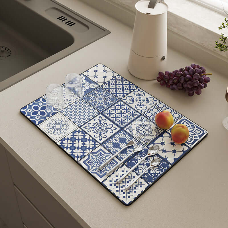 Retro & Elegant Quick-Drying Water-Draining Mat