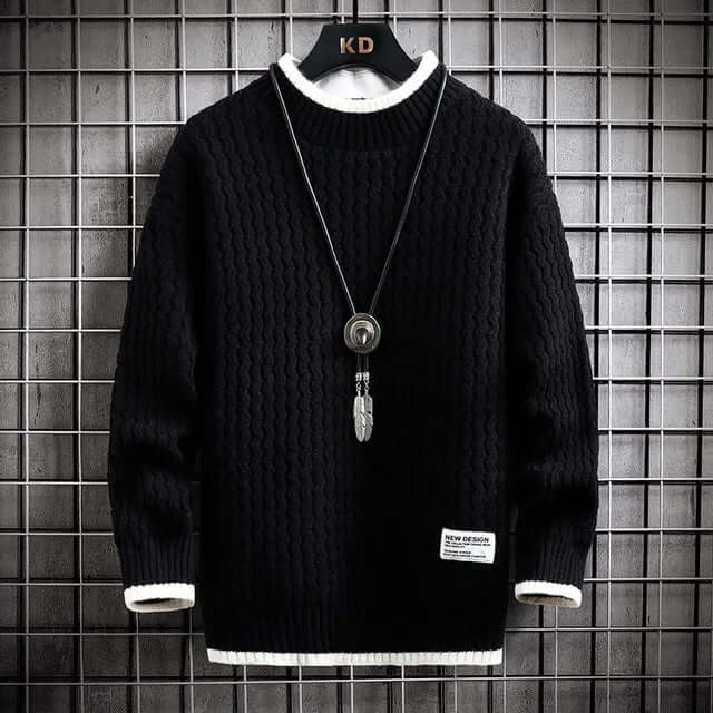 Men’s Fashion Stripe Knit Sweater