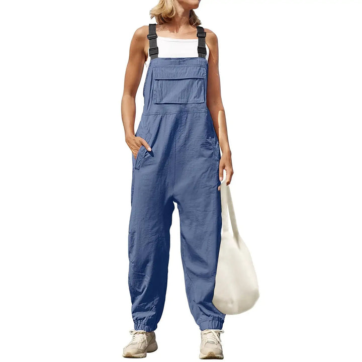 Womens Fleece Warm Overalls Adjustable Jumpsuits