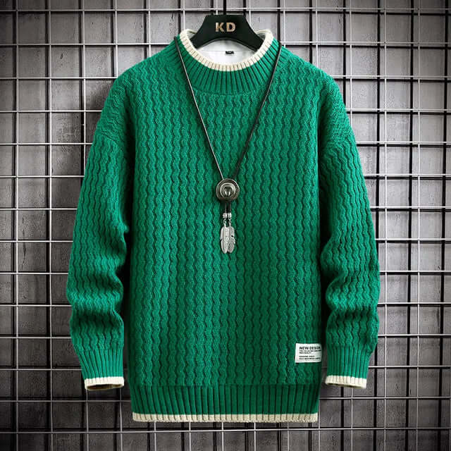 Men’s Fashion Stripe Knit Sweater