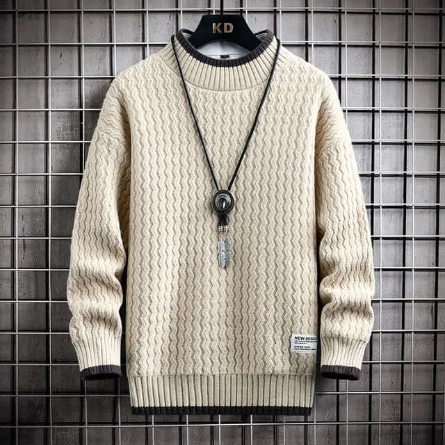 Men’s Fashion Stripe Knit Sweater