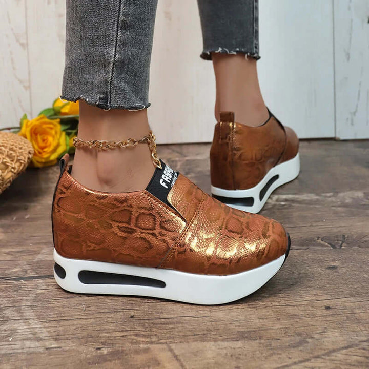 Free Shipping! I Leopard Print Slip-On Chunky Loafers