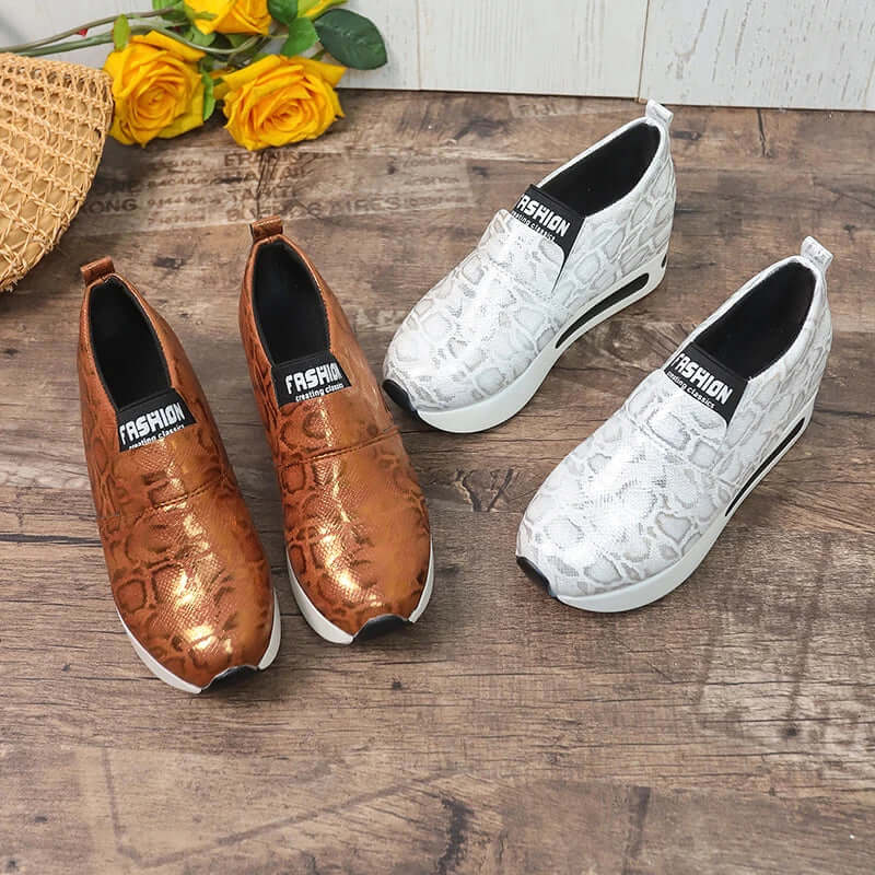 Free Shipping! I Leopard Print Slip-On Chunky Loafers