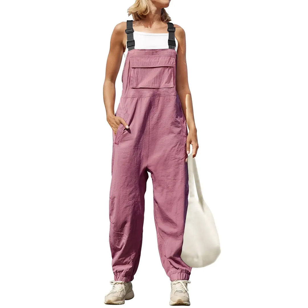 Womens Fleece Warm Overalls Adjustable Jumpsuits