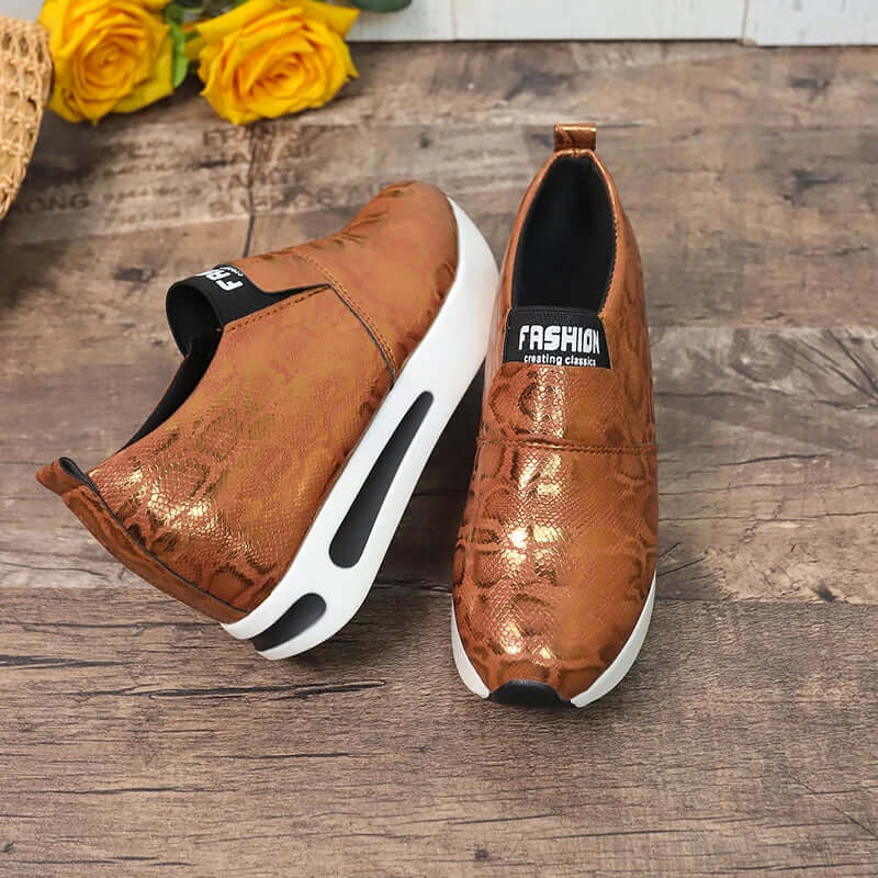 Free Shipping! I Leopard Print Slip-On Chunky Loafers