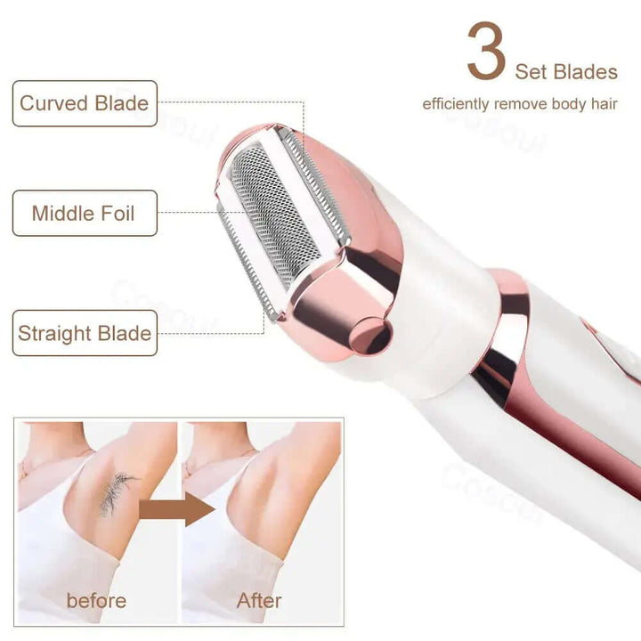 FemPro 4 in 1 Women Hair Removal Shaver