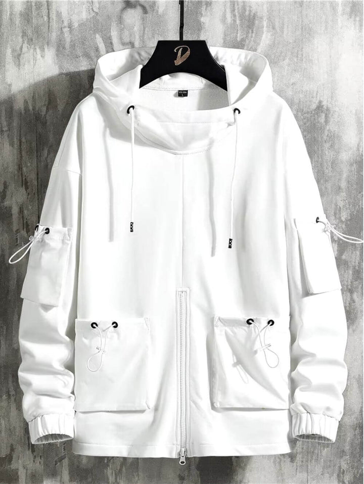 Adjustable Oversized Streetwear Hoodie with Pockets