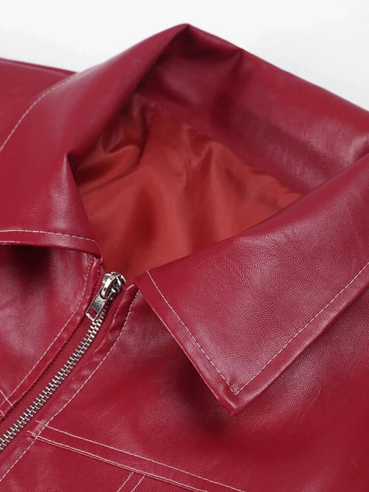 RedChic Leather Elegance - Autumn Bliss Jacket