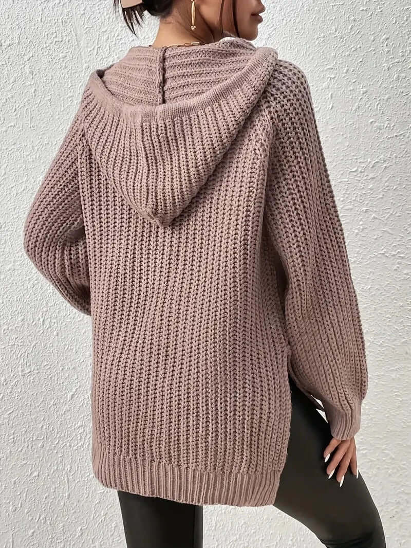 Free Shipping! I Hooded Raglan Sleeve Sweater