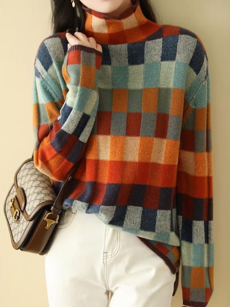 Amber - Colorful, soft and warm sweater - VERRANOO